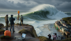 Researchers celebrate colossal 35 metre waves as a natural wonder while coastal communities accuse them of downplaying a terrifying threat