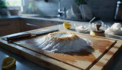 What happens when you sprinkle salt on a stained cutting board overnight Update