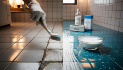 Mix 3 ingredients and apply them to grout: in 15 minutes it looks like latest