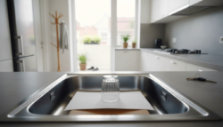 Simple trick shocks: When I leave a house, I put a glass and a sheet of paper in the sink : a simple but smart habit