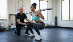 Squat safely after 40 with trainer-approved form that prevents injury