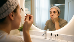 Fuller thicker brows achieved at home with simple salon-style lamination method