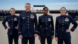 Guardians Present New Space Force Attire at Basic Training Ceremony